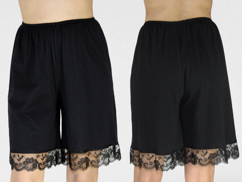 Underworks Pettipants Cotton Knit Culotte Slip Bloomers Split Skirt 8381