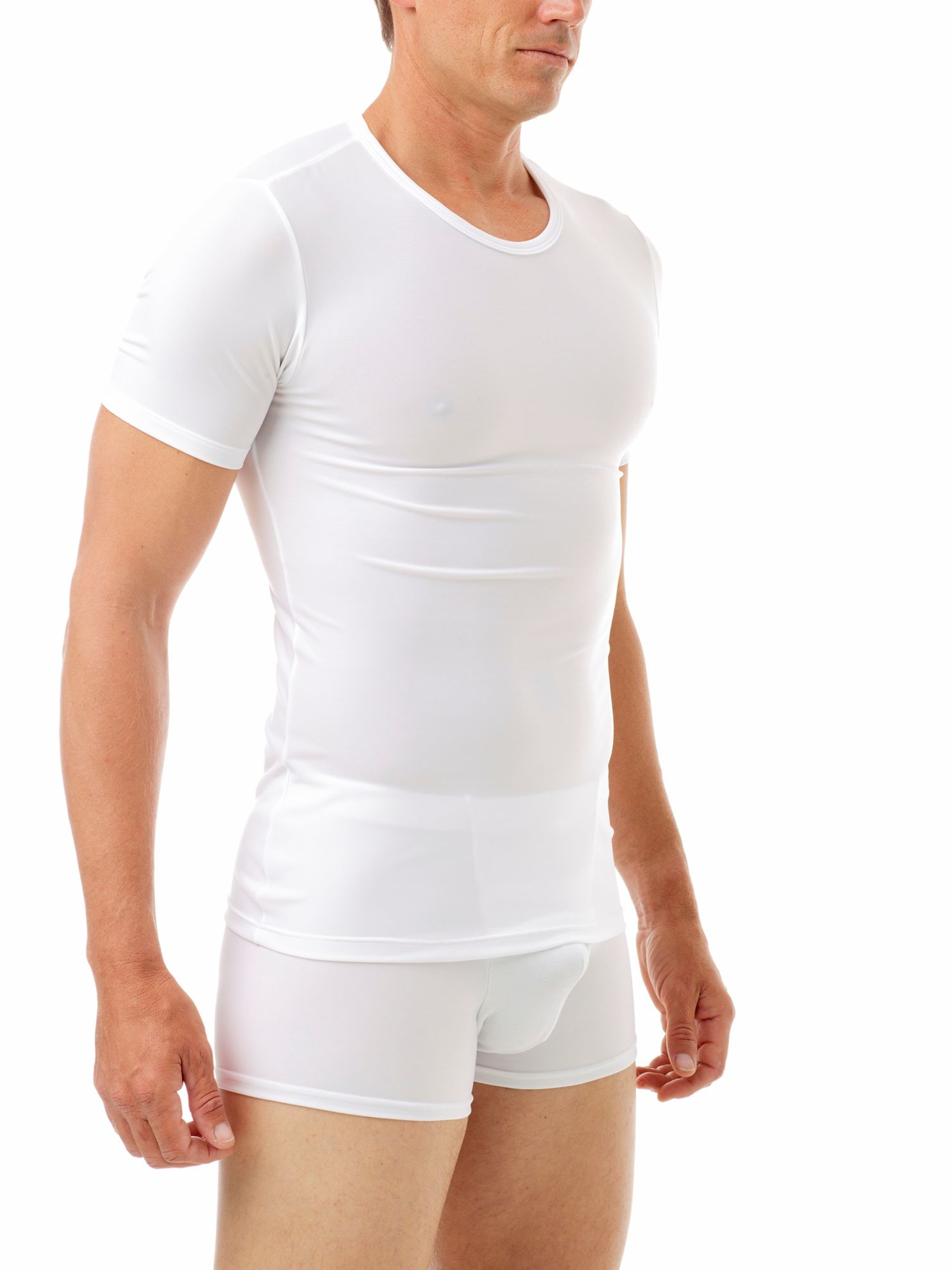 Underworks Manshape Hi-Rise Cotton Spandex Support & Shaping Underwear -  White - M