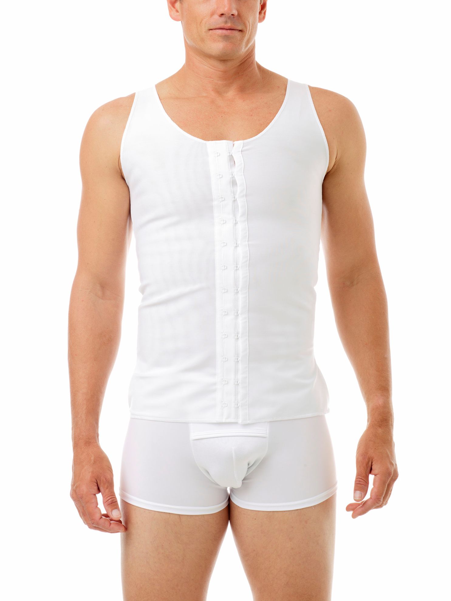 Power Compression Post Surgical Vest. Men Compression Shirts, Girdles,  Chest Binders, Hernia Garments