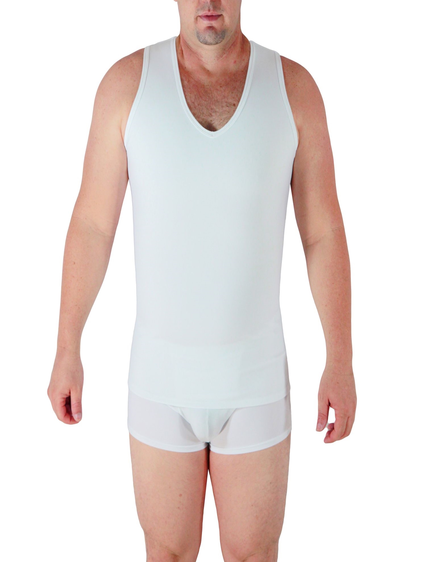 Underworks Mens Cotton Performance Compression Tank Top - for Workouts,  Slimming, and as Undershirt