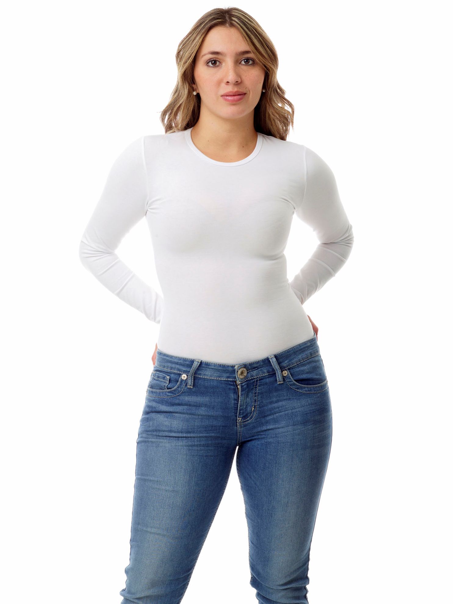 Womens Compression T-shirts Crew Neck Long Sleeve Tops Athletic