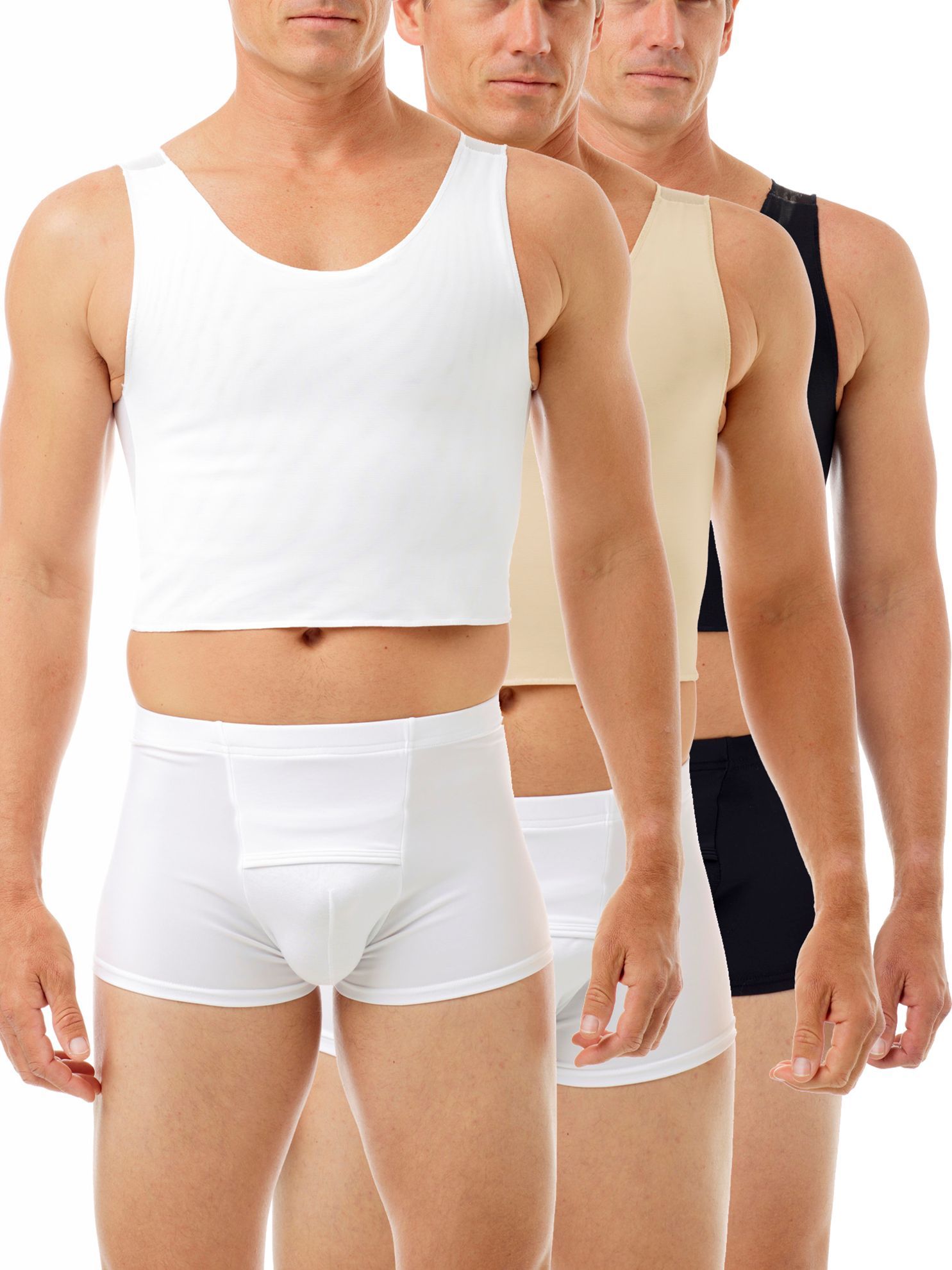 Underworks Tri-Top Chest Binder, Extreme Compression Tank Top. Men  Compression Shirts, Girdles, Chest Binders, Hernia Garments