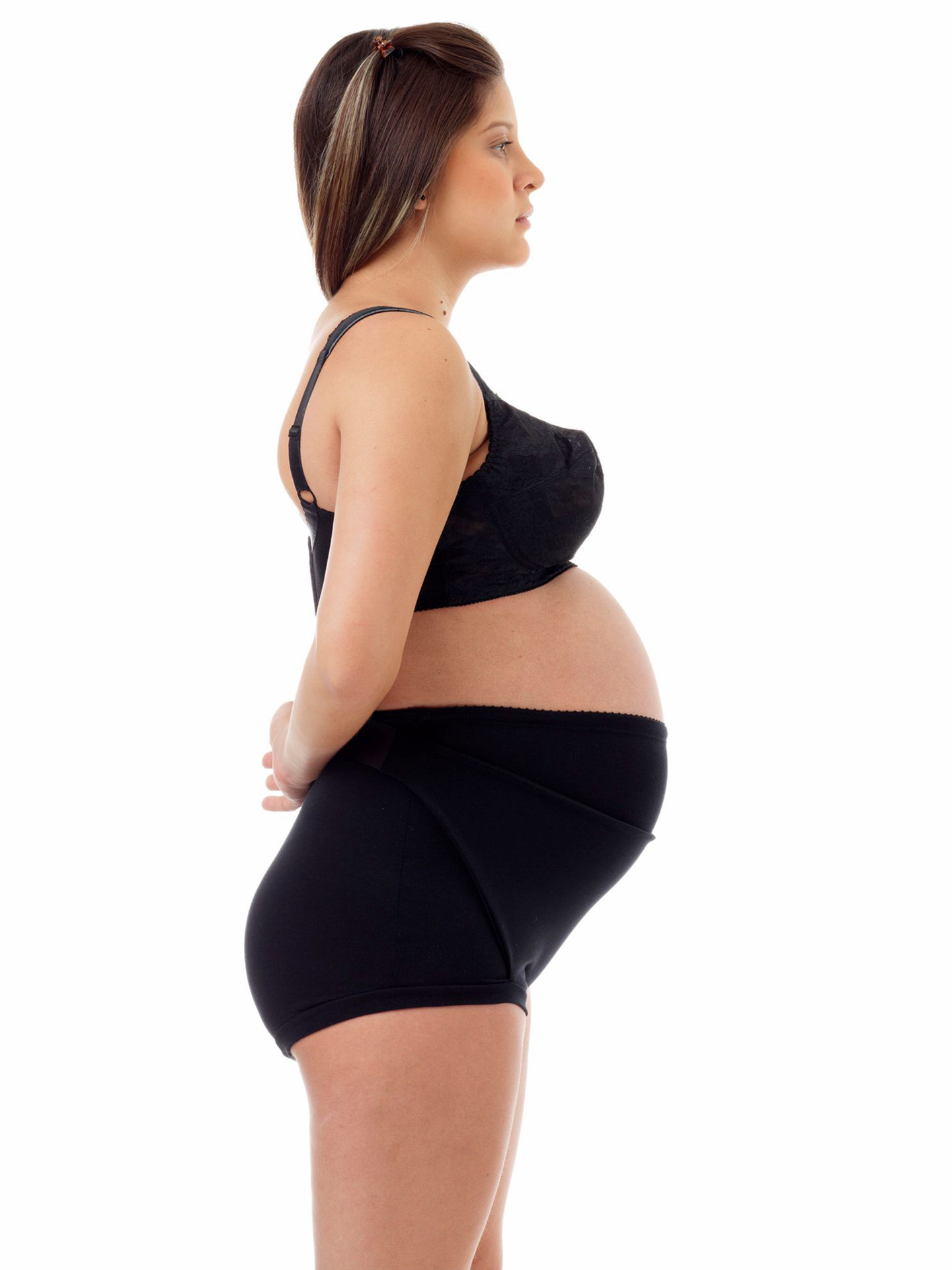 Underworks Maternity Back and Tummy Support Girdle with Varicosity Belt -  White - XS