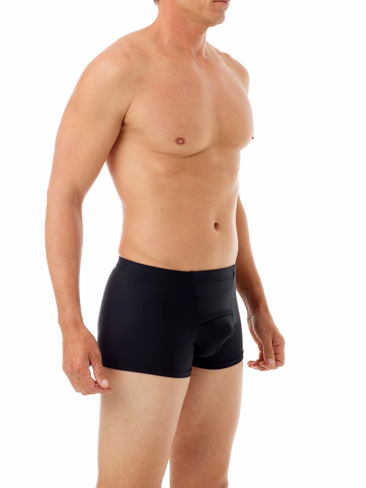Underworks Mens Hip Buster and Thigh Compression Shaper Brief - White - S