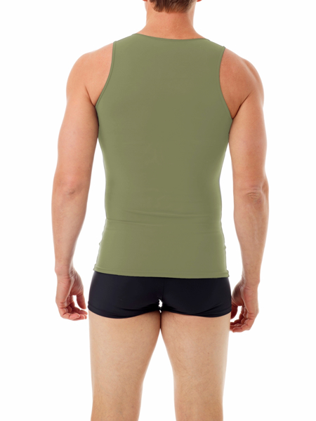 Microfiber Compression Tank Men Compression Shirts Girdles Chest Binders Hernia Garments 9836