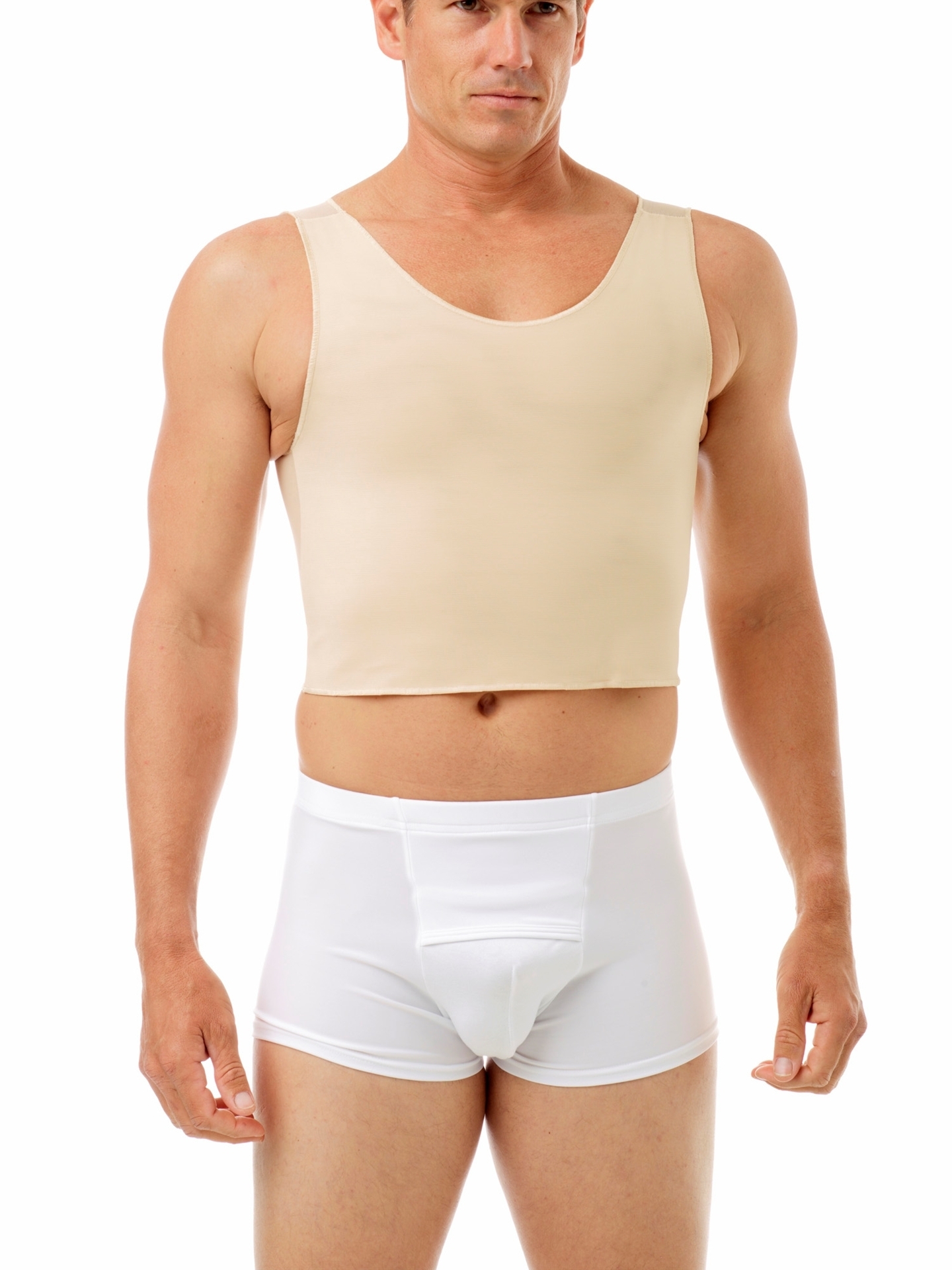 Tri-top Chest Binder - provide maximum comfortable and extreme chest binding..  Men Compression Shirts, Girdles, Chest Binders, Hernia Garments