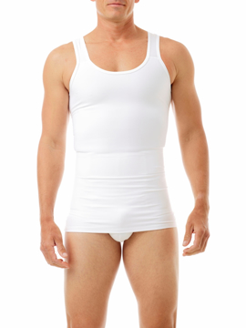 Men's Shapewear Tank Top With Breathable Chest Binding And Tummy
