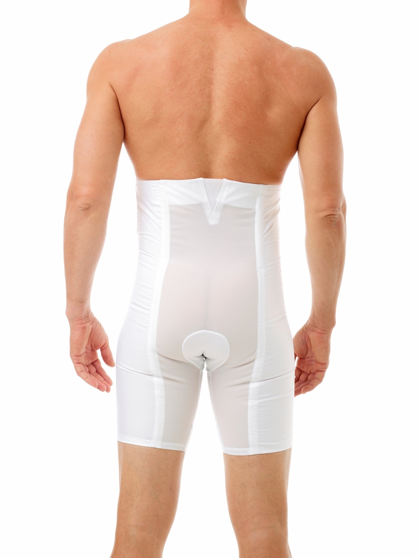 Underworks 12-Inch Belly Buster Zip-n-Trim Men’s Compression Underwear -  White - S