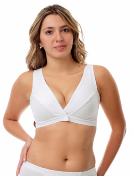 Underworks Double Mastectomy Cotton Bra - Molded Pad Insets