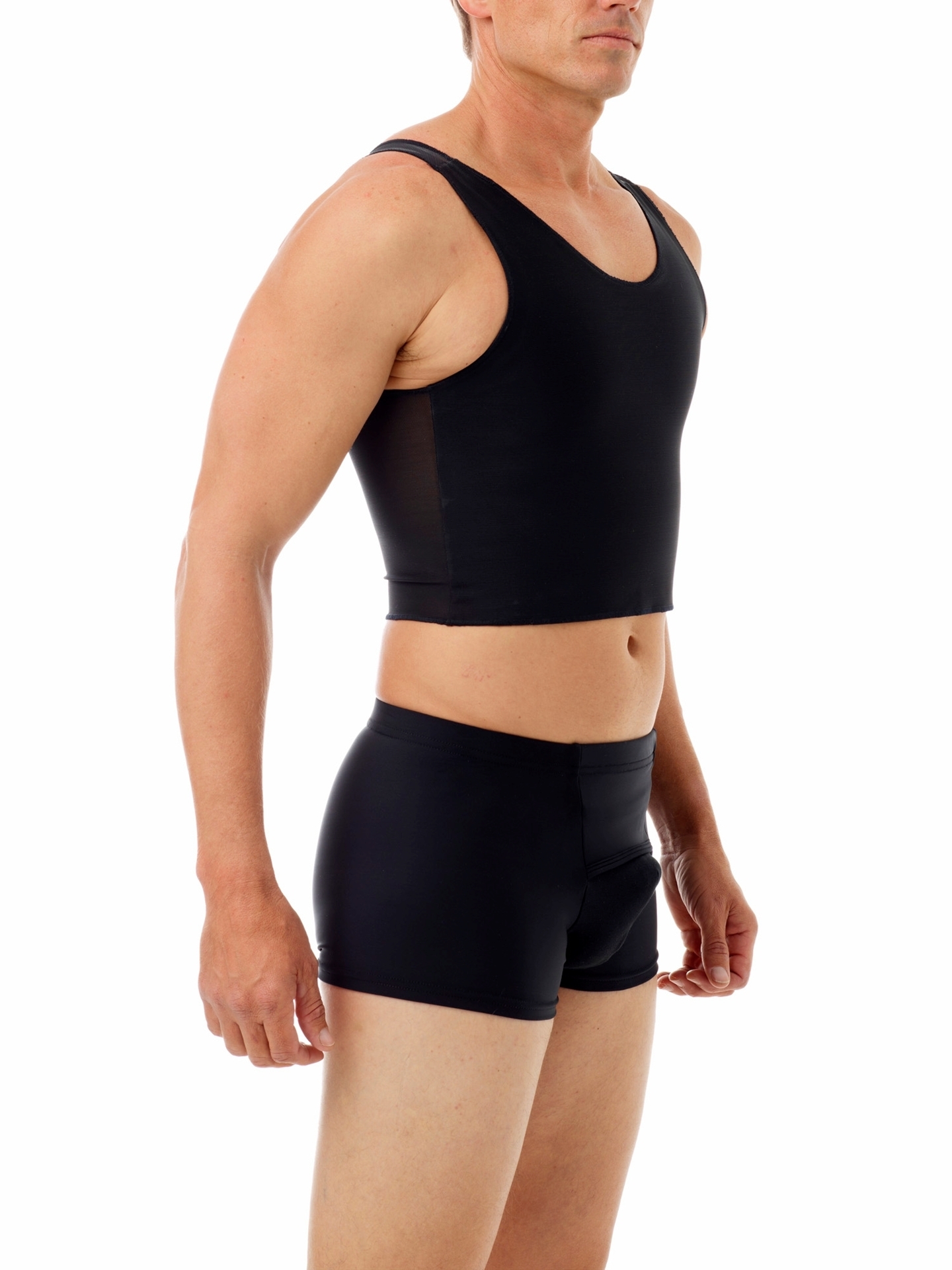 Tri-top Chest Binder - provide maximum comfortable and extreme chest binding..  Men Compression Shirts, Girdles, Chest Binders, Hernia Garments