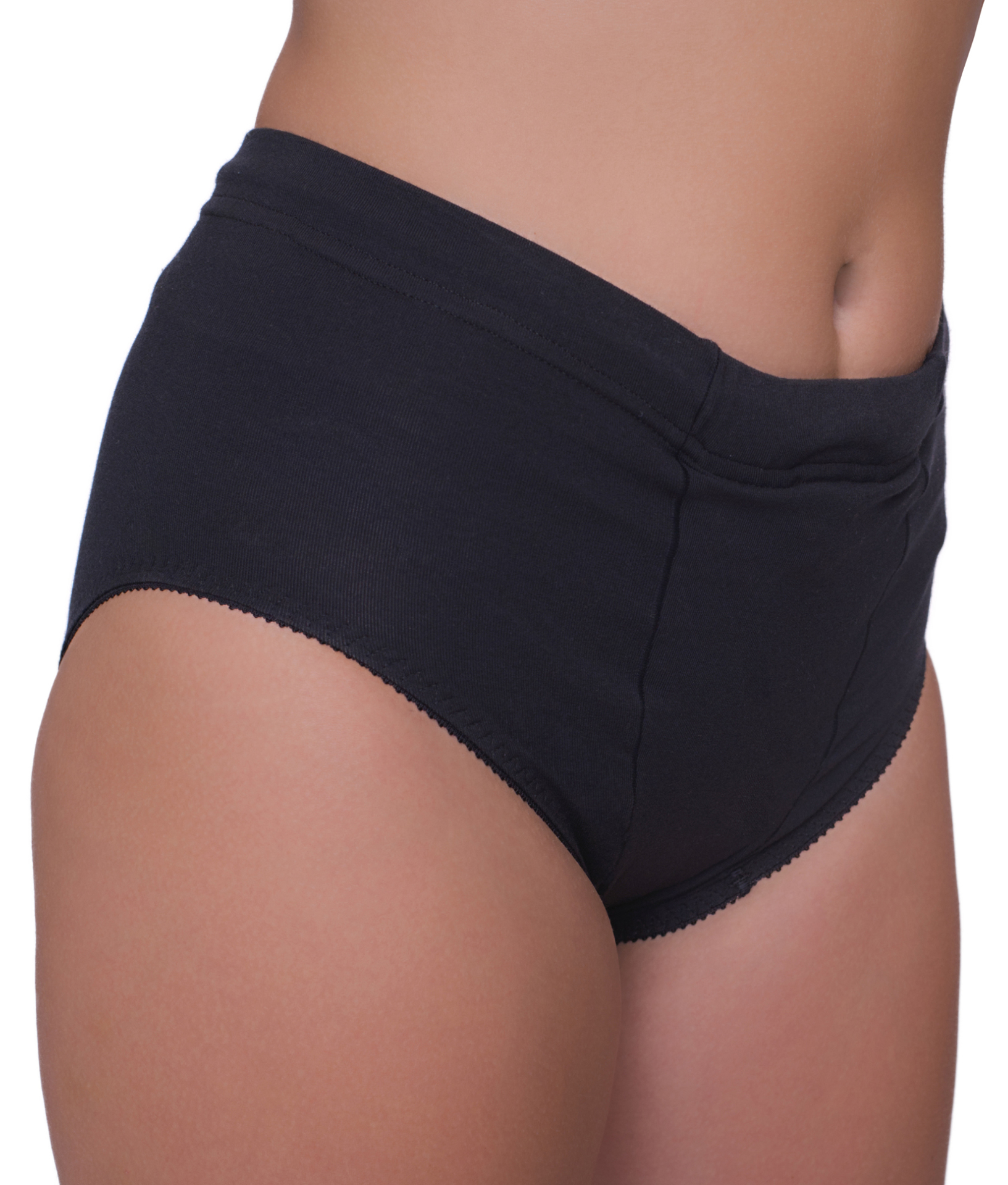 Underworks Manshape Hi-Rise Cotton Spandex Support & Shaping Underwear -  Black - M