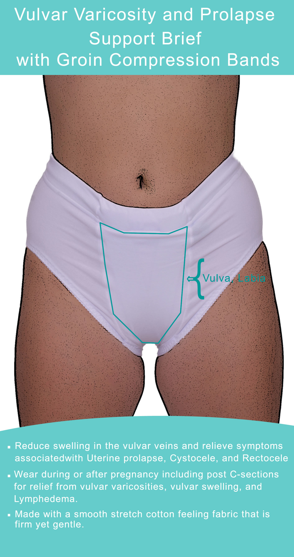 Slip post partum after maternity with compression