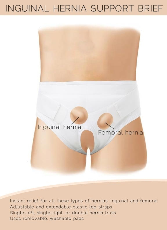 Hernia Support Brace with Hot Cold Therapy Gel Pads