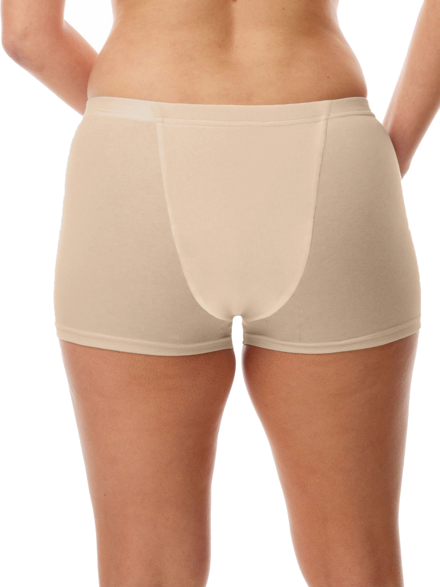 Underworks Vulvar Varicosity and Prolapse Support Boy-Leg Brief with Groin  Compression Bands and Hot & Cold Therapy Gel Pad - White - S