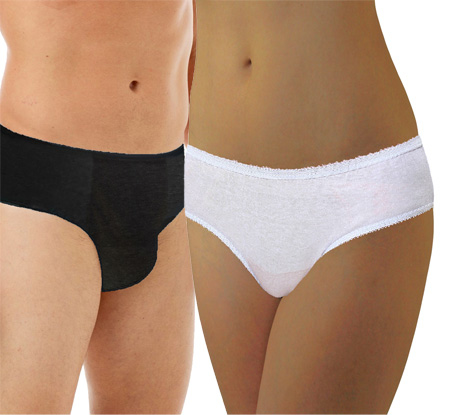 Underworks disposable underwear 100% cotton